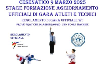 Giornata di formazione arbitrale di Taekwondo a Cesenatico